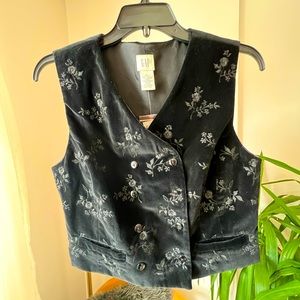 Vintage GAP black velvet vest - original tags on